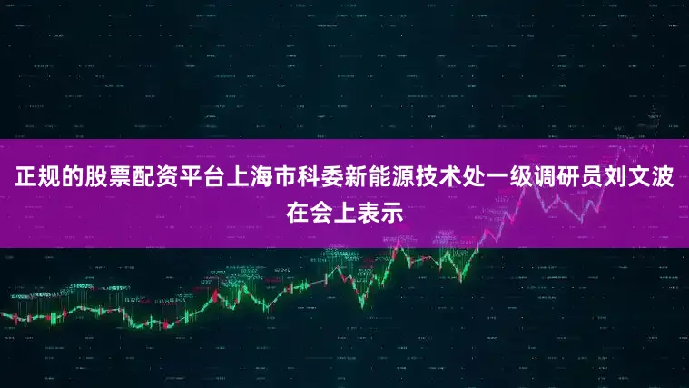 正规的股票配资平台上海市科委新能源技术处一级调研员刘文波在会上表示